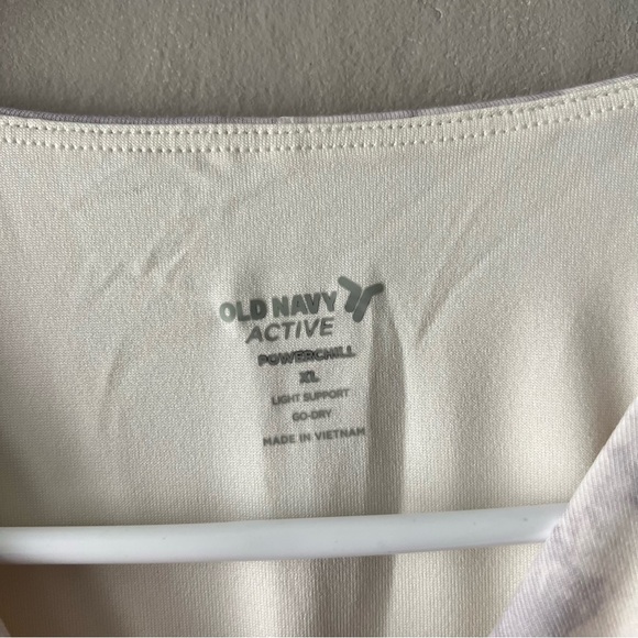 Old Navy Purple and White Cropped Tank Top Size XL - Picture 4 of 4